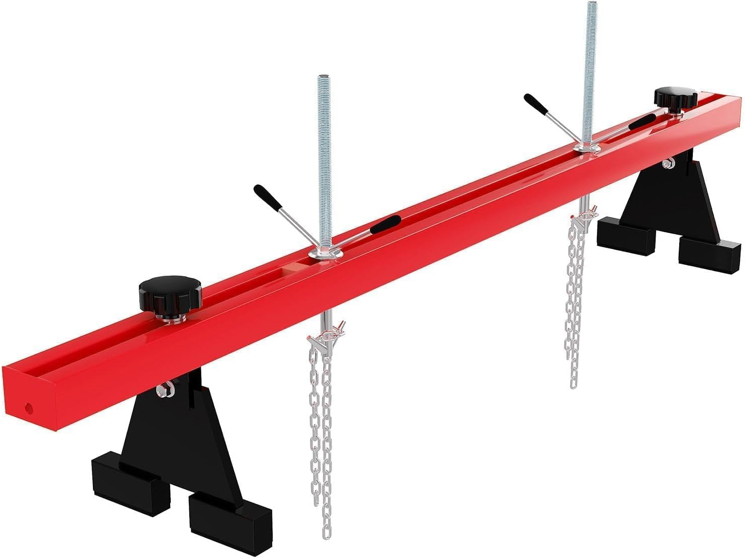 1100 Lbs Engine Support Bar,Engine Transverse Bar with 2 Points Lift Holder and Dual Hooks,for Home Garages & Auto Repair Shop
