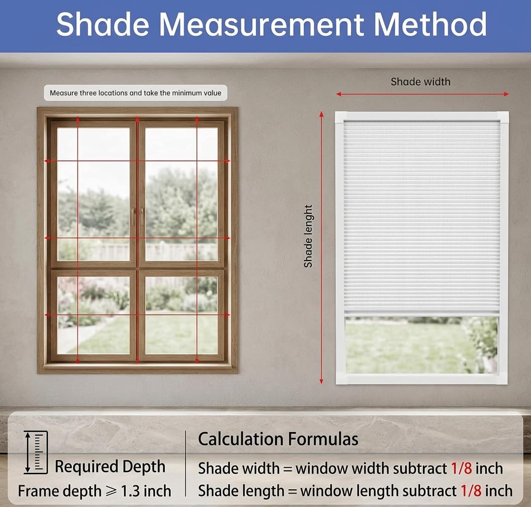 Custom Skylight Cellular Blinds & Shades, Blackout Manual Skylight Window Shades Themal Insulation Roof Window Blinds for Inclined Plane Room Windows, Blackout White