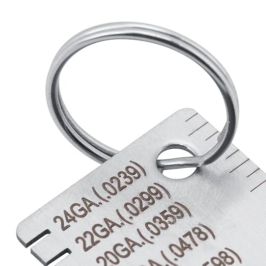 Calibrador de espesor de chapa metálica de acero inoxidable miniatura 8
