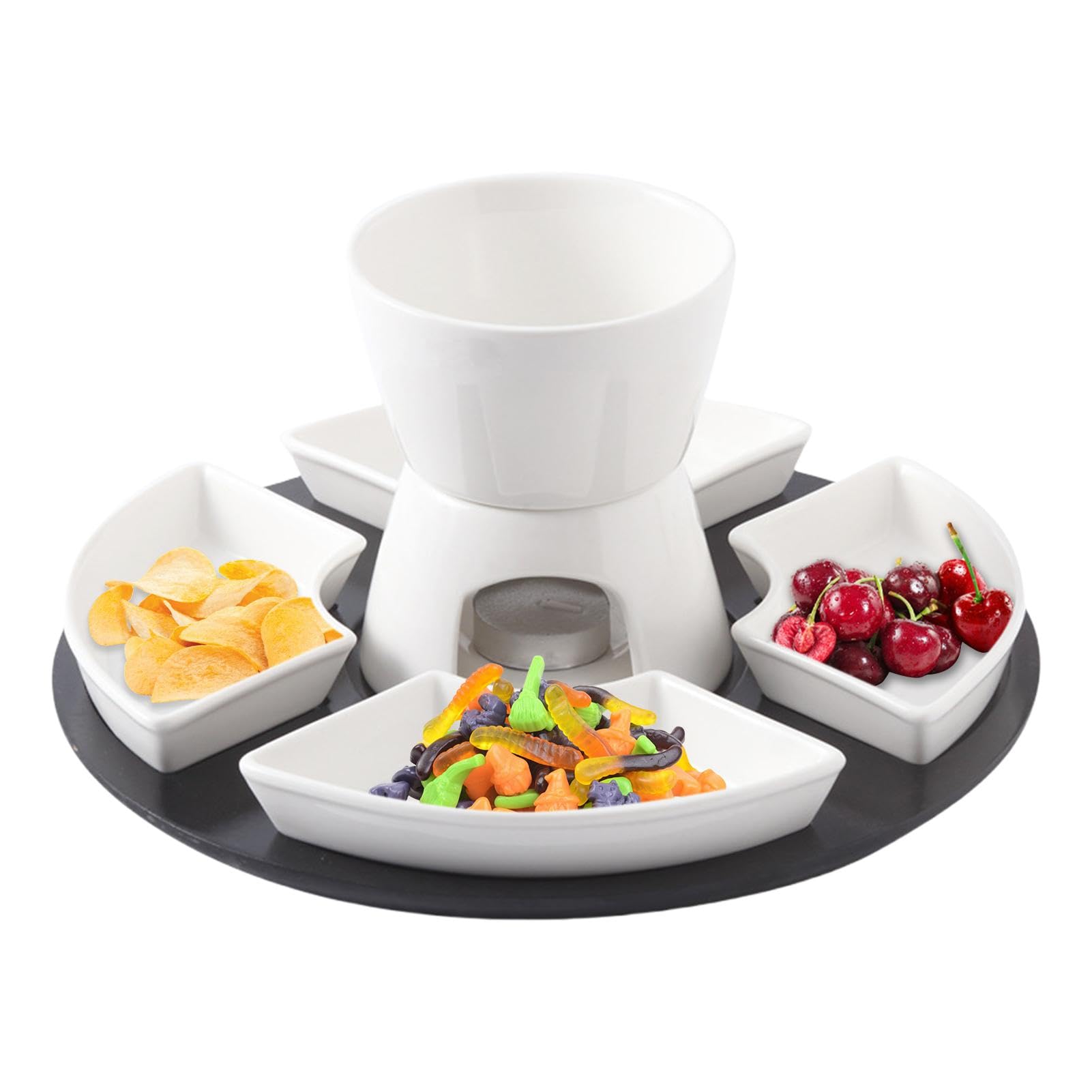 Fondue Au Chocolat, Fondue Chocolat en Céramique Fondue Chocolat Bougie Fondue Chocolat Fruits Fondue Au Chocolat Maison pour Chocolat, Beurre Et Fromage