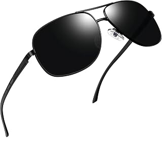 Joopin Polarized Metal Aviation Sunglasses for Men Women - Classic Rectangle Military Shades UV400 Protection