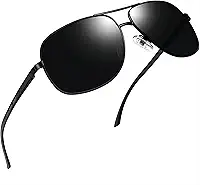 Oculos de Sol Masculino Polarizado Proteção UV400 Armação em Metal Estilo Clássico
