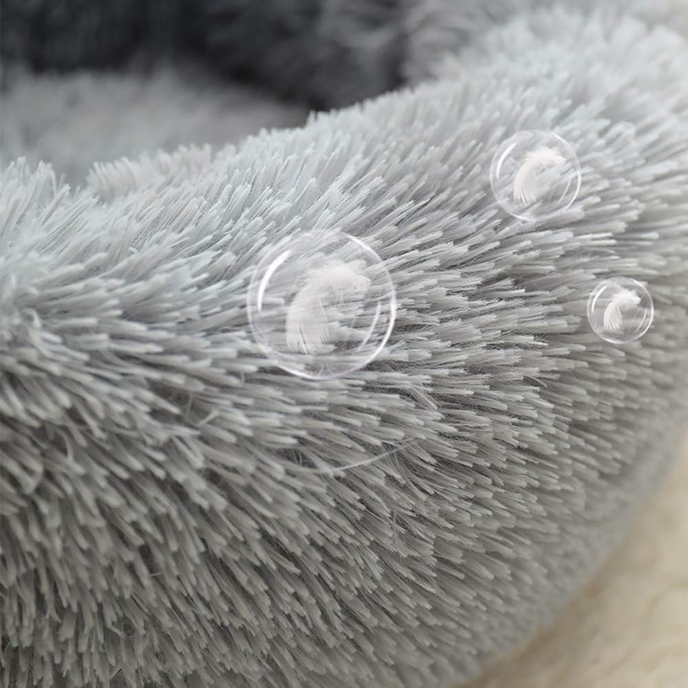 Super morbido letto per animali domestici invernale caldo cane cuccia cane rotondo gatto peluche cucciolo cuscino pad portatile gatto forniture 40 cm vino rosso