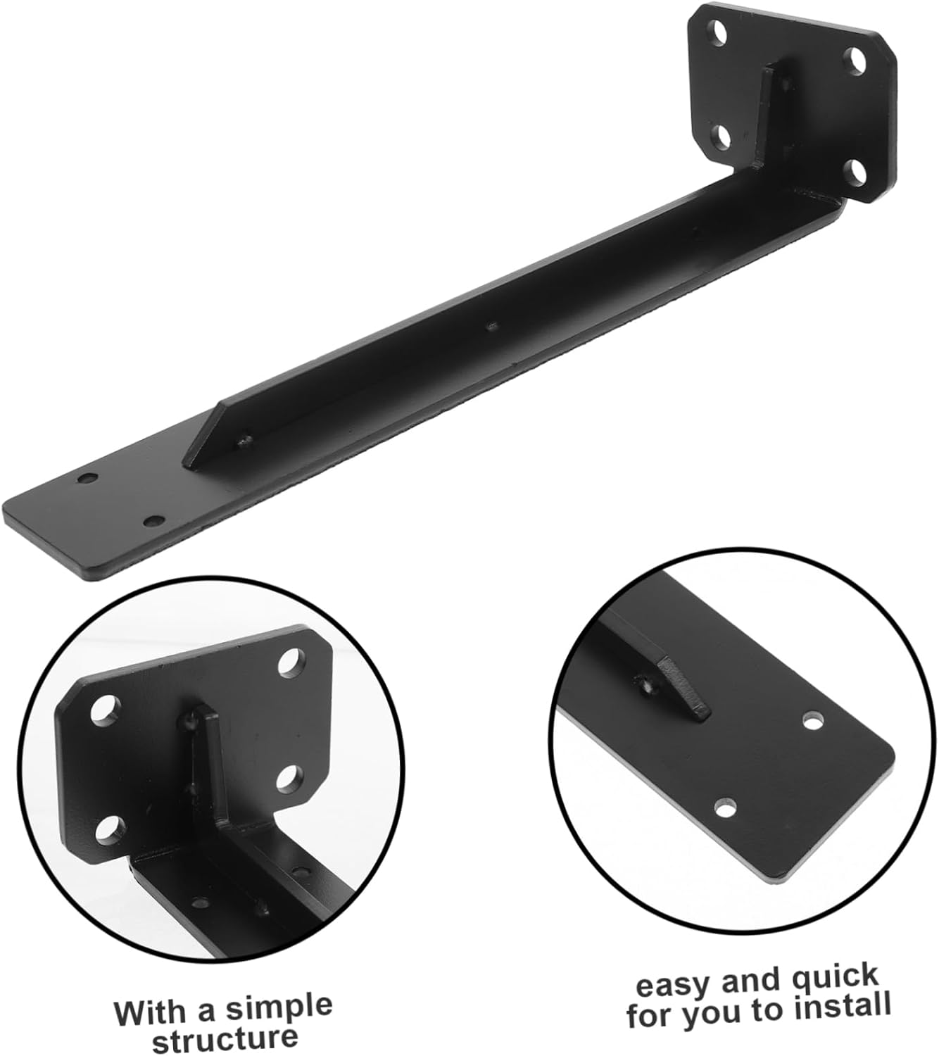 Mikinona Heavy Duty Wall Mounted Shelf Bracket 1PCS Adjustable Floating Shelf Support Steel Construction for Strong Load Bearing for Home and Office Use Space Saving Design