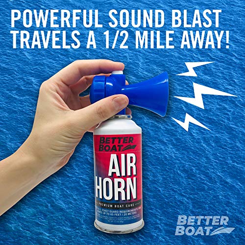 Air Horn Can for Boating & Safety Very Loud Canned Boat Accessories Hand Held Fog Marine Air