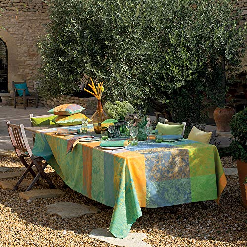 Garnier Thiebaut Mille Esprit Jardin Tablecloth, 69"X98", Ete #TOP1