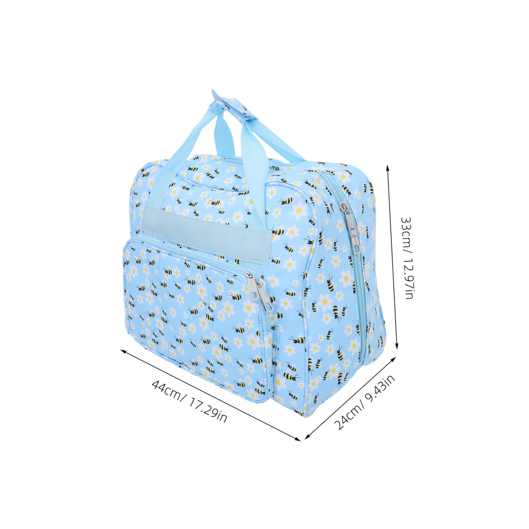 HOMSFOU Sac De Machine à Coudre Portable Cas De Transport De Machine à Coudre Portable Sac De Rangement pour Tricot Ciel Bleu Tissu Oxford 600d