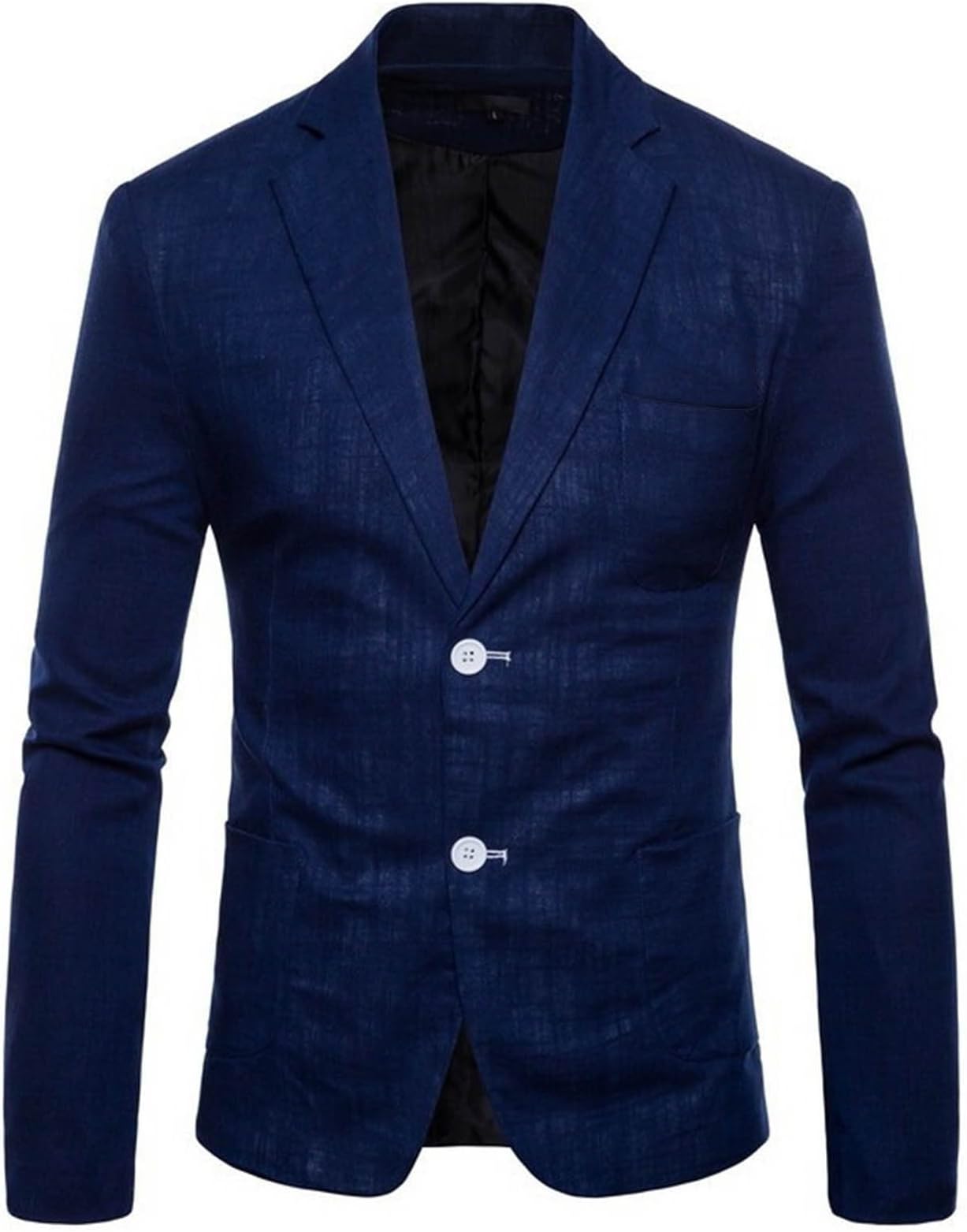 Blazer Men's Slim Fit Blazer Jacket Large Sizes Simple Jacket with Two Buttons and V-Neck Suit Jacket Classic Plain Suit Business English Style Jackets Wedding Business Jacket