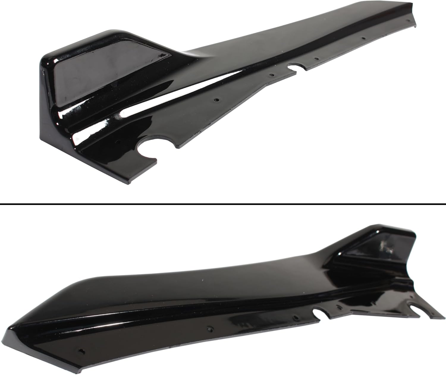 Rear Bumper Spoiler Diffuser Splitter Protector Fit for Infiniti Q50 Q50s 2014-2024, 2PCS Rear Bumper Side Lip Aprons Valence Spat Exterior Accessories (Gloss Black)