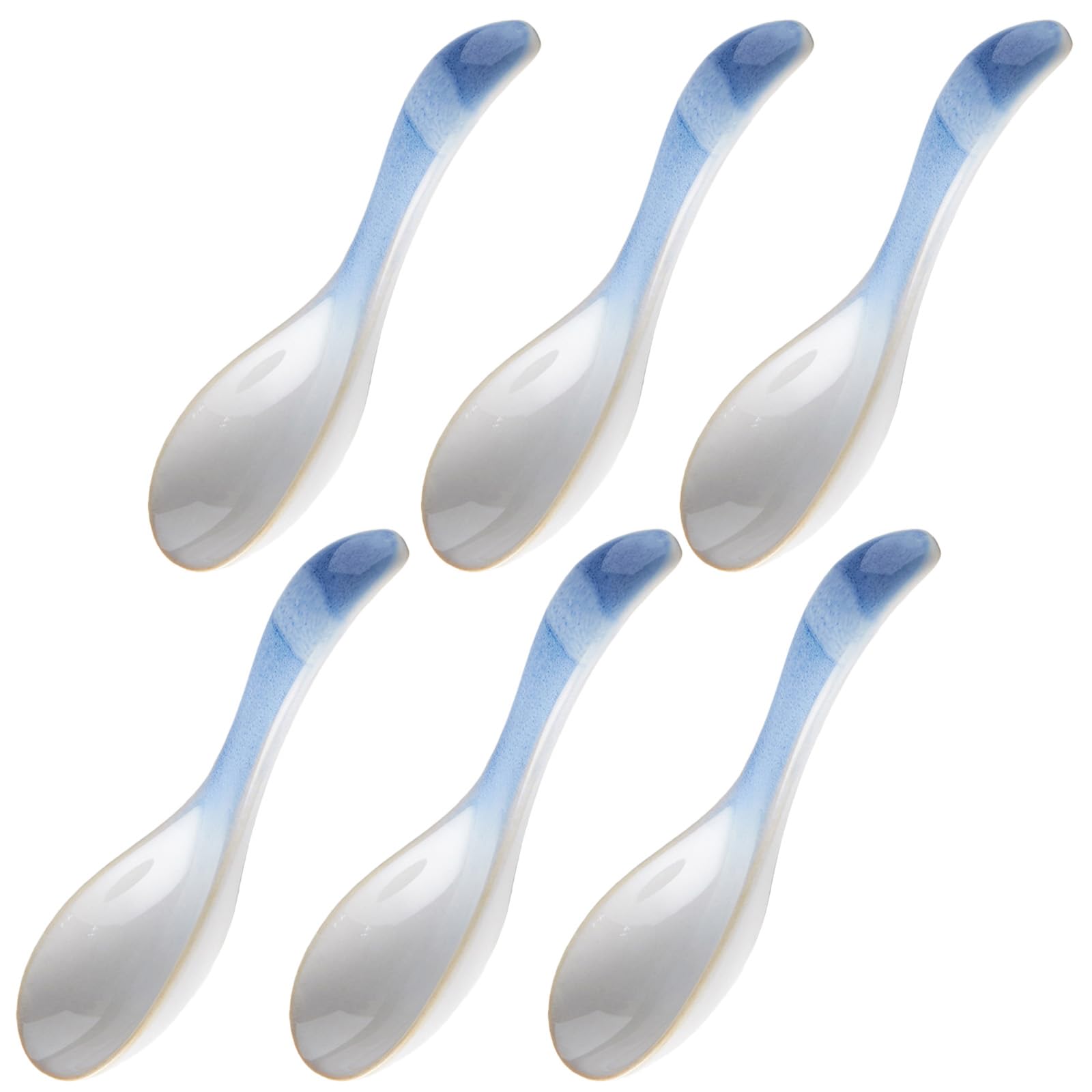 De 6 cuillères à soupe en céramique avec des glaçages uniques et une prise ergonomique confortable pour améliorer l ' expérience culinaire Cuillère ergonomique