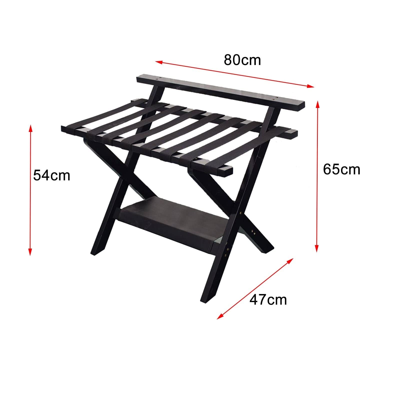 Soporte plegable para maleta, estante de equipaje resistente para hotel y hogar, estante de almacenamiento de doble capa de 200 kg de capacidad, soporte de cordón de nailon
