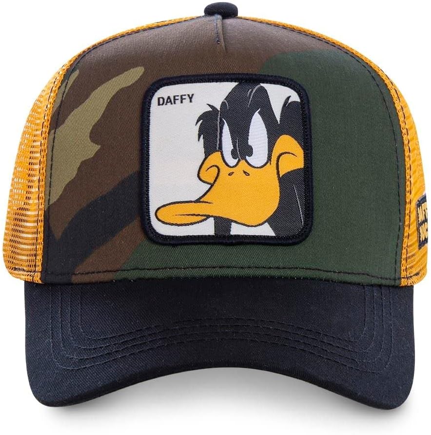 Capslab Daffy Duck Kamyoncu Şapkası Looney Tunes, kamuflaj, 6 3/47 1/2