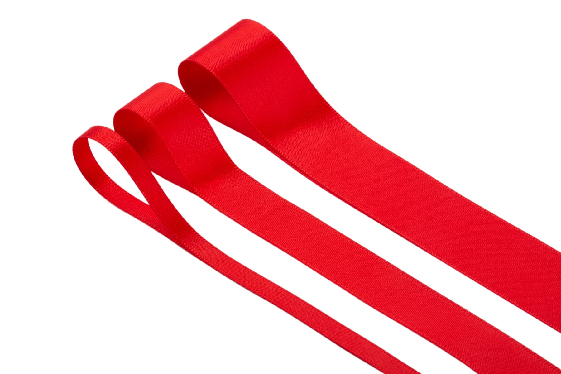 Amazon.co.jp: 【Zofrud】レッド ダブルフェイス サテンリボン 3巻