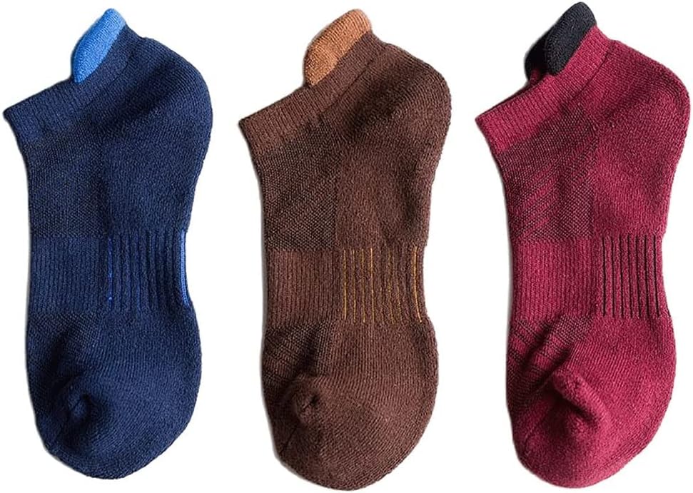 3 Pairs Men's Sports Cycling Cotton Ankle Socks Outdoor Running