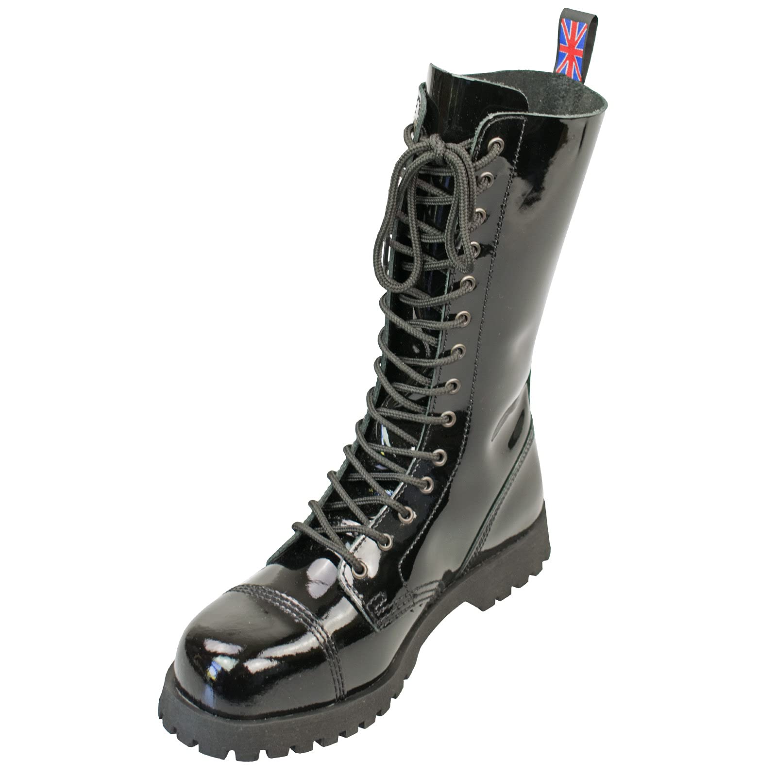 Alpha Rangers 14-loch Boot Festival Army Gothic Leder Springerstiefel Stahlkappe