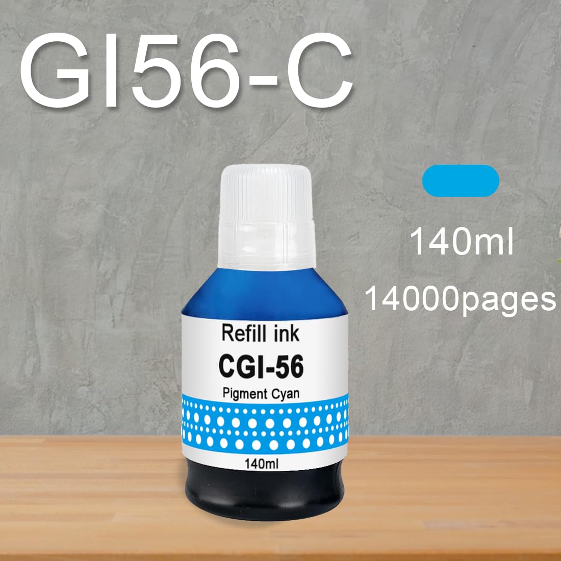 Molabel Kompatible Tinte Für Canon GI-56 – 4er-Set (Schwarz 175 Ml, CMY Je 140 Ml) Für MAXIFY GX Serie