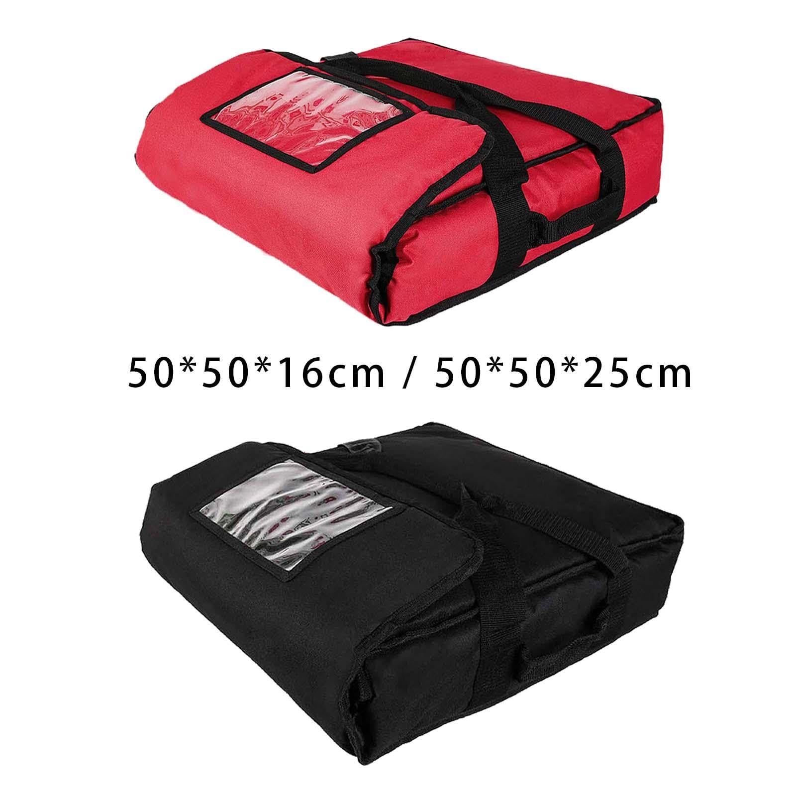 Torba na pizzę Develivey torba izolacyjna do profesjonalnego cateringu podróżna czarna 50 x 50 x 16 cm, Zestaw 3 (czerwony, 50 x 50 x 16 cm), 50x50x16cm
