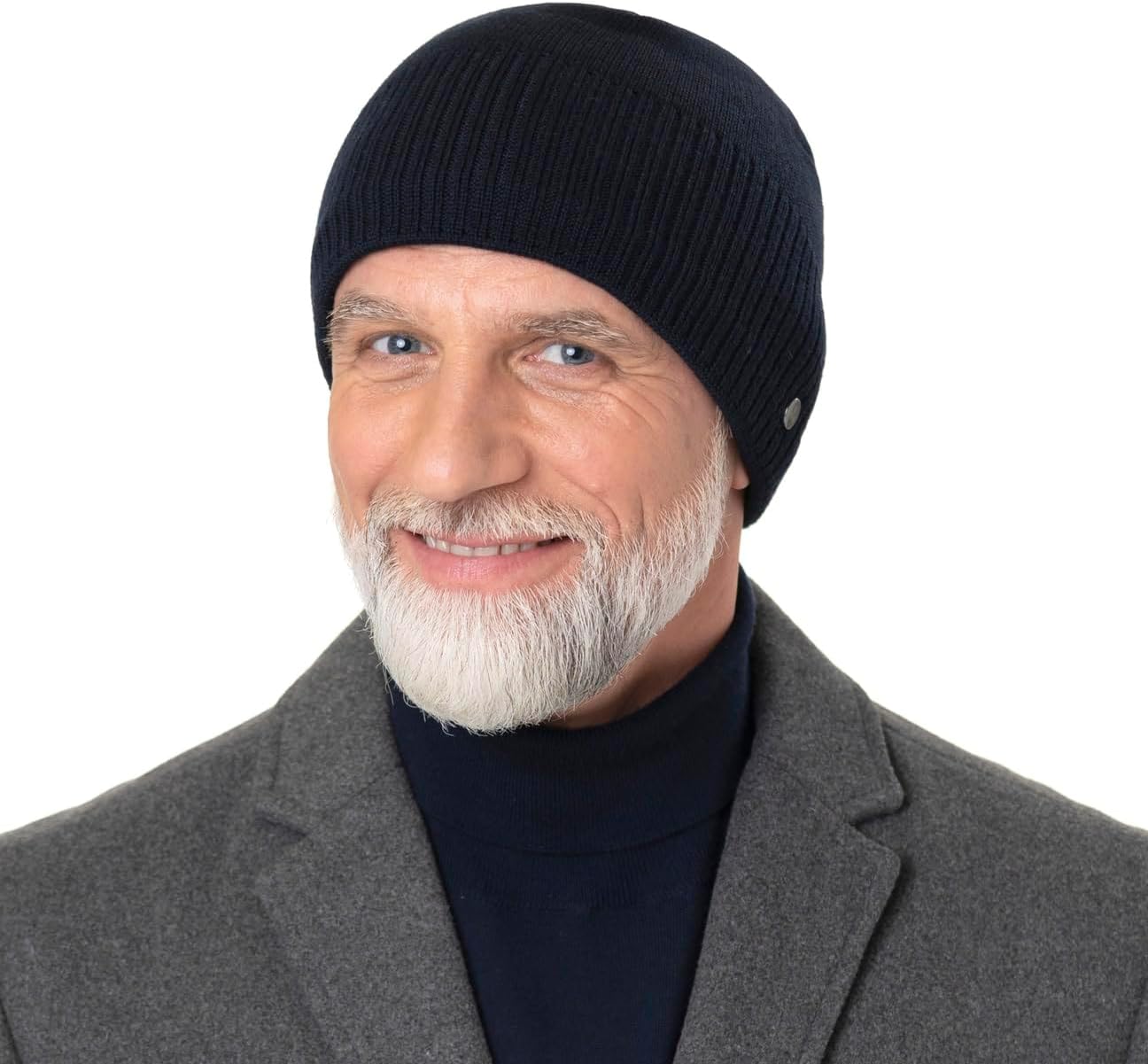 Lierys KNITH Fine Rip Merino Beanie Fleece Lined Men Autumn Winter - Image 3