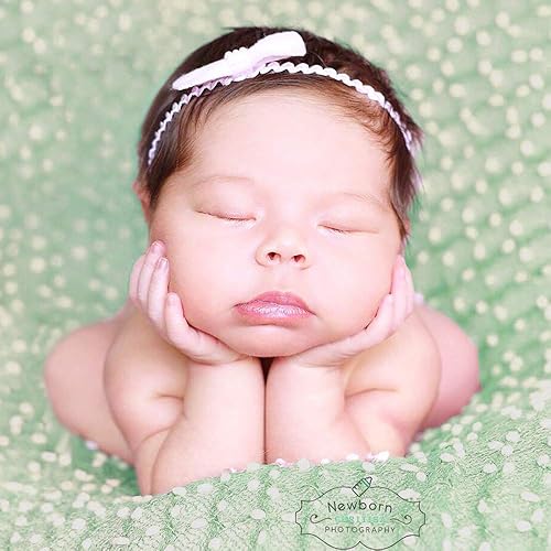 Miniatura 2 de D&J DON&JUDY Accesorios de fotografía para recién nacidos, manta de fotos de bebé, relleno de capa de cesta, patrón de puntos, acrílico