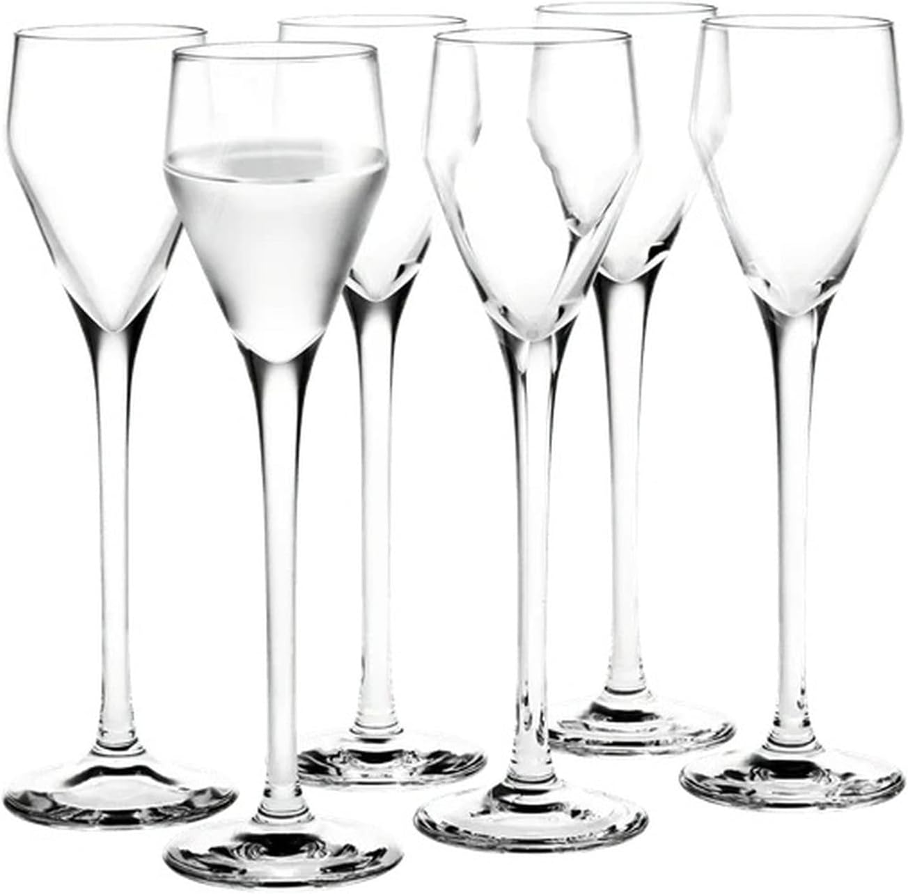 Holmegaard Perfection Shot Glass, Clear, 6.5" H x 2" D, 1.9 oz, Set of 6, Designed by Tom Nybroe, Gift Box Included