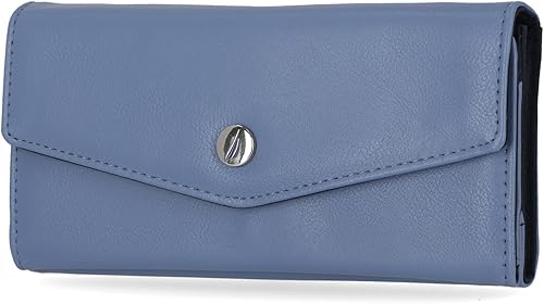 Nautica Money Manager RFID - Cartera organizadora para mujer, Azul (Marine), Compacto