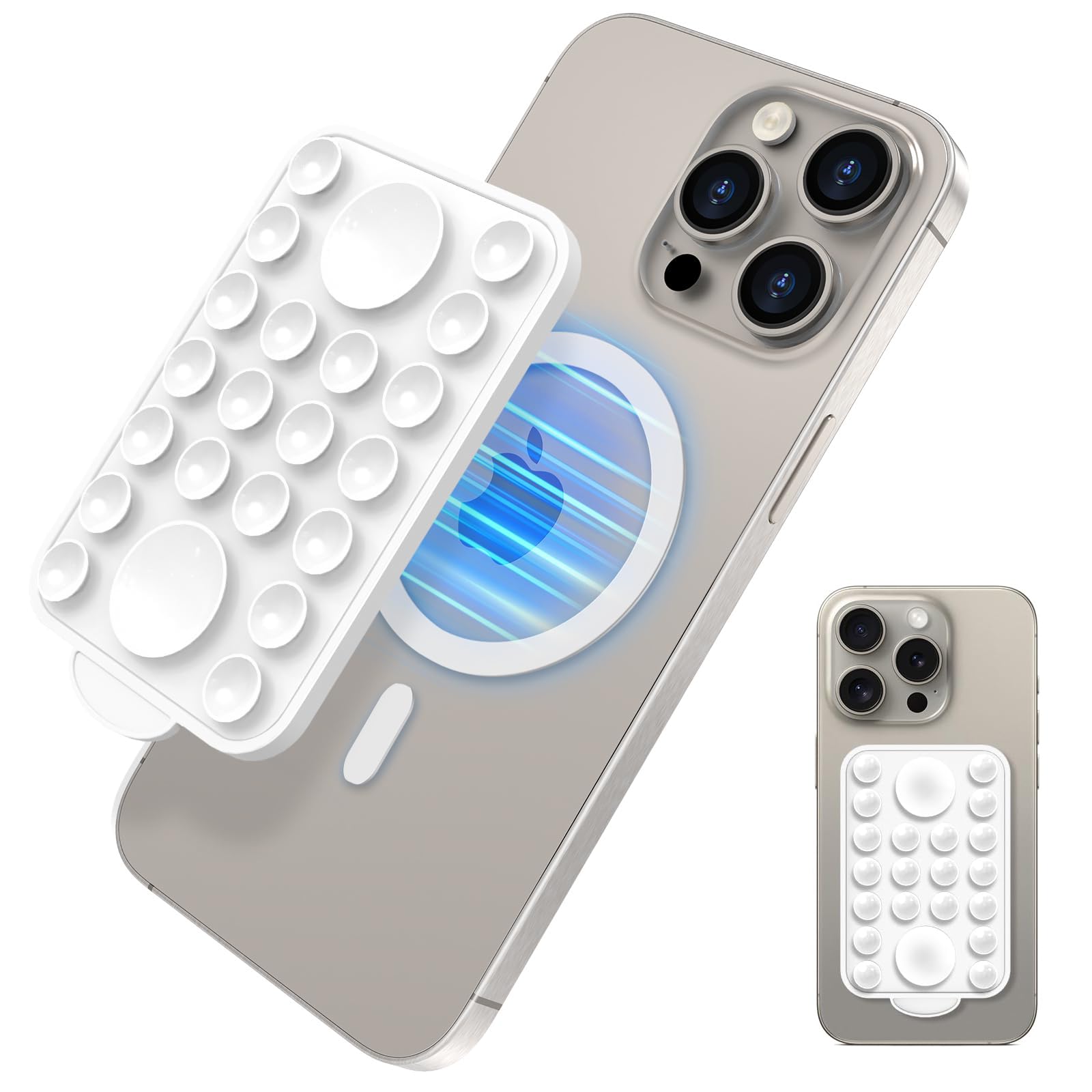 Sponsored Ad – Suction Cup Phone Mount for MagSafe, Magnetic Suction Cup, Compatible with iPhone 15, 14, 13, 12 Series and MagSafe Cases, Ideal for TikTok Videos and Selfies, Mirror Shower Phone Holder