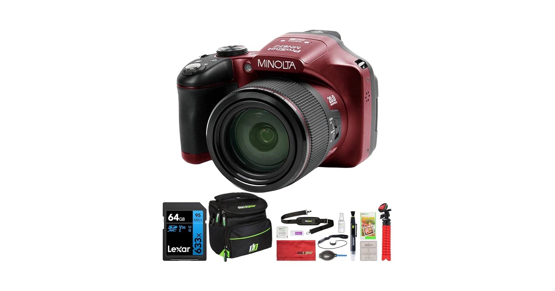 Amazon.com : Minolta MN67Z-R 20MP / 1080p HD Bridge Digital
