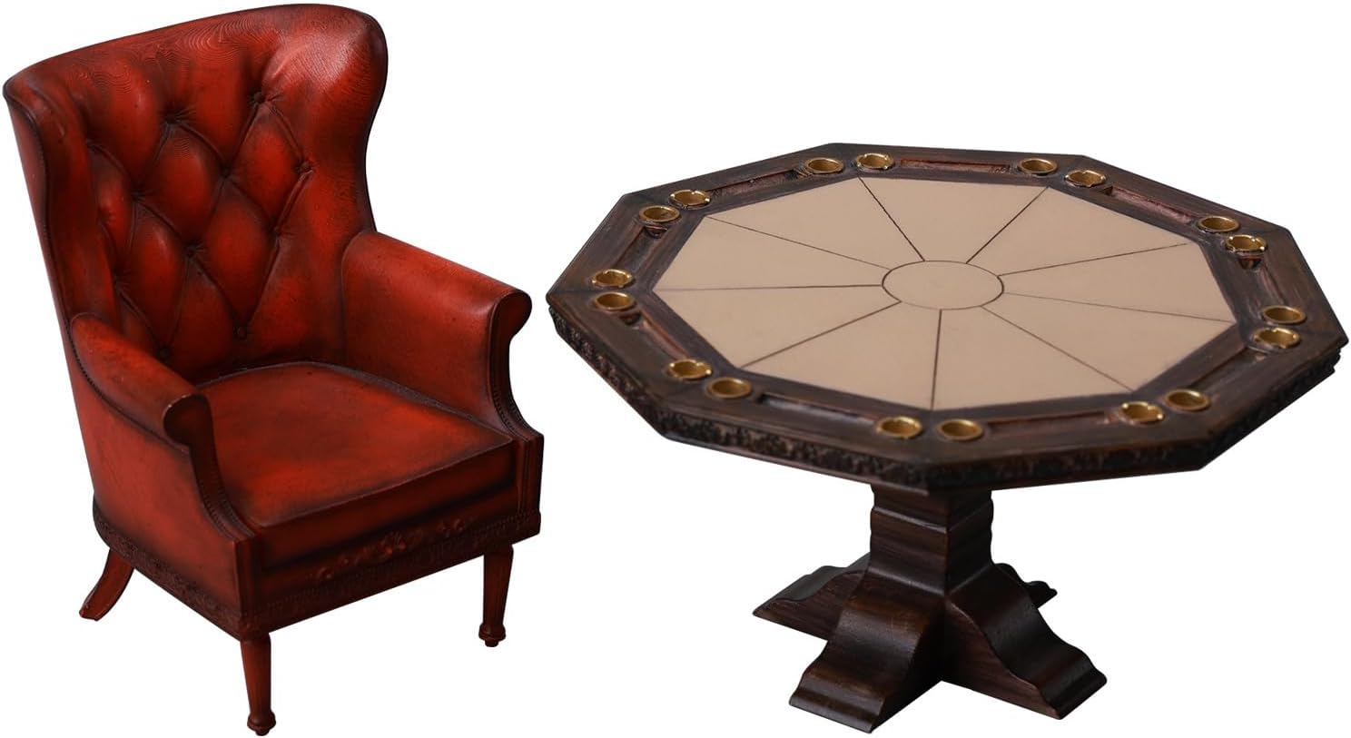 JXK 1/12 Royal Card Table Realistic Sculpture Accessory for Sculpture Enthusiasts, Collectors and Model Builders