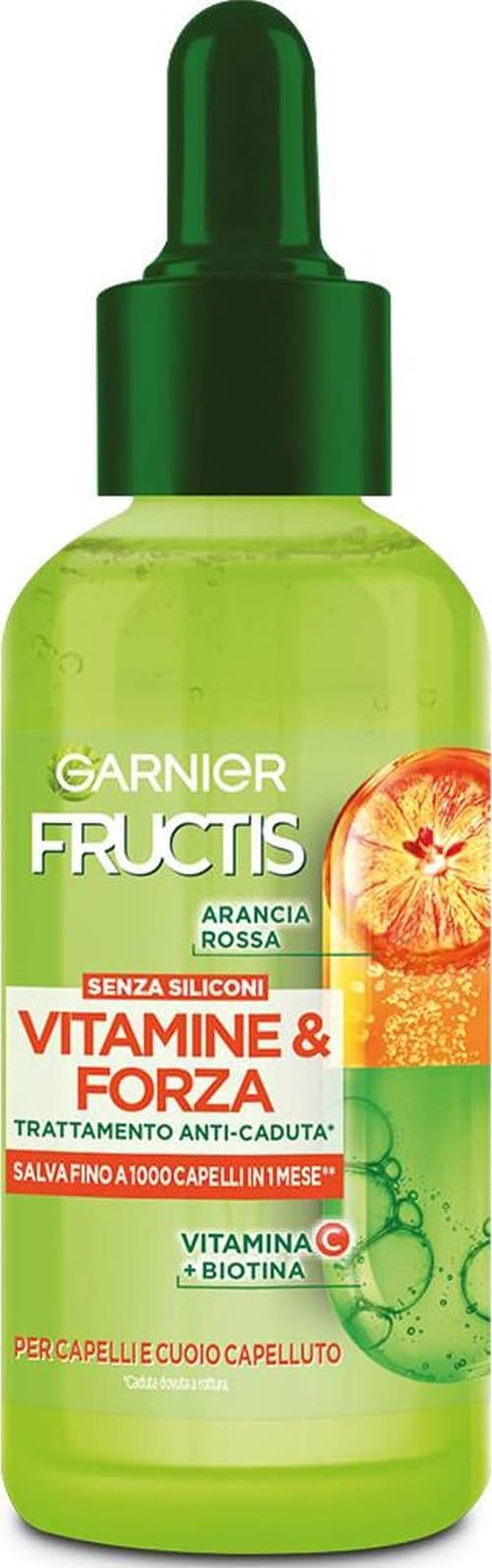 Garnier Fructis Vitamine & Kraft, stärkende Behandlung gegen Haarausfall, für brüchiges und brüchiges Haar, für 10 mal stärkeres Haar, 125 ml