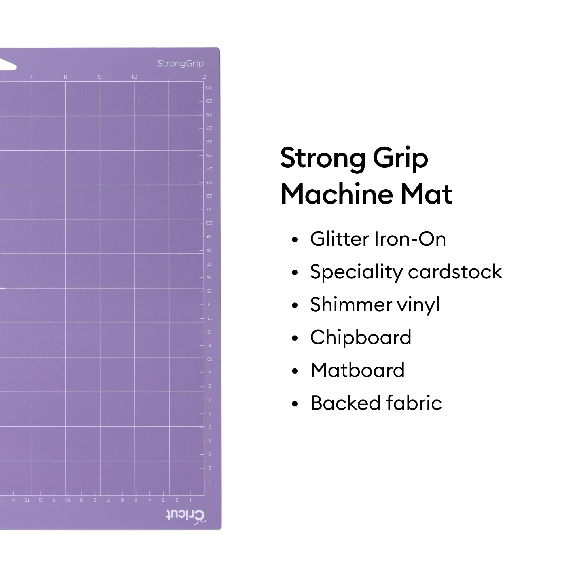 Cricut Stronggrip Cutting Mat 3 Pack, 12"X12", Purple, Count