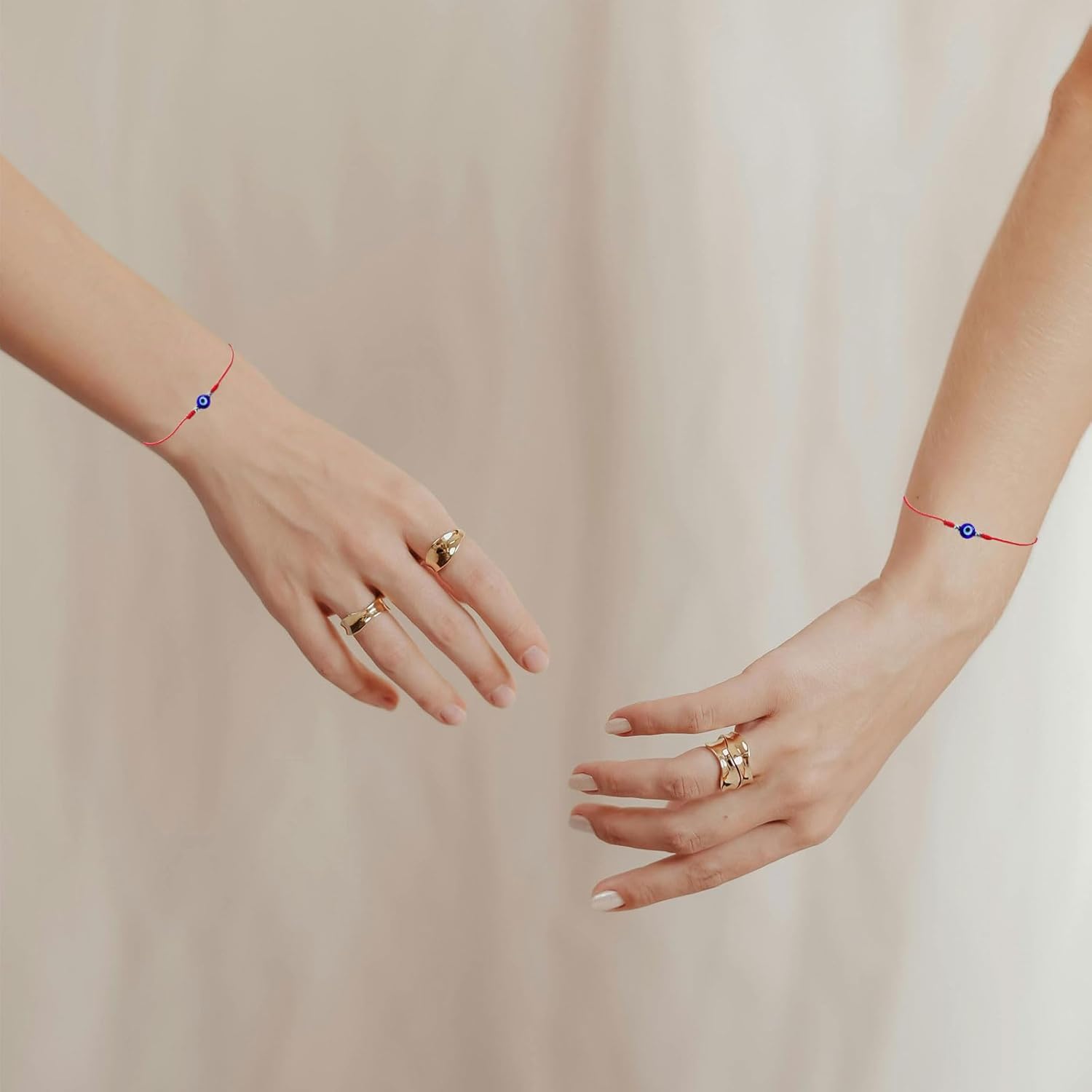 Evil Eye Protection Bracelets for Women, Vanlentines Day Gifts, Adjustable Red String Couple Gifts Lucky Amulet Bracelets with Blue Turkish Evil Eye Bead For Girlfriend Boyfriend - Image 8