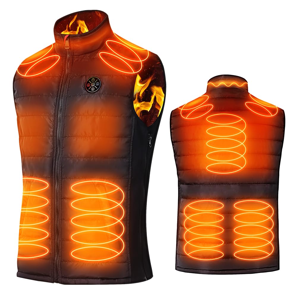 Heated Vest, 9 Heating Zones Electric Lightweight Heated Vest For Men Women,Skating for Heated Jacket/Sweater