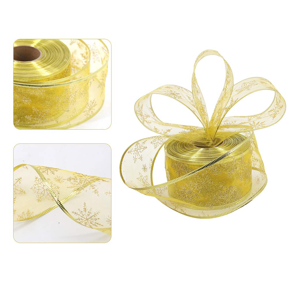 Lot De 4 Rouleaux De Ruban De Noël En Organza, 1 à 2,5 Cm, Motif étoiles, Papier Cadeau Transparent à Paillettes, Pour Décoration De Sapin De Noël, Loisirs Créatifs, Accessoires De Bricolage