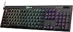 Redragon K619 Horus RGB Clavier mécanique, clavier de jeu filaire ultra-mince avec/faible profil Captures, contrôle des médias dédiés & Interrupteur rouge linéaire, Pro Logiciel pris en charge