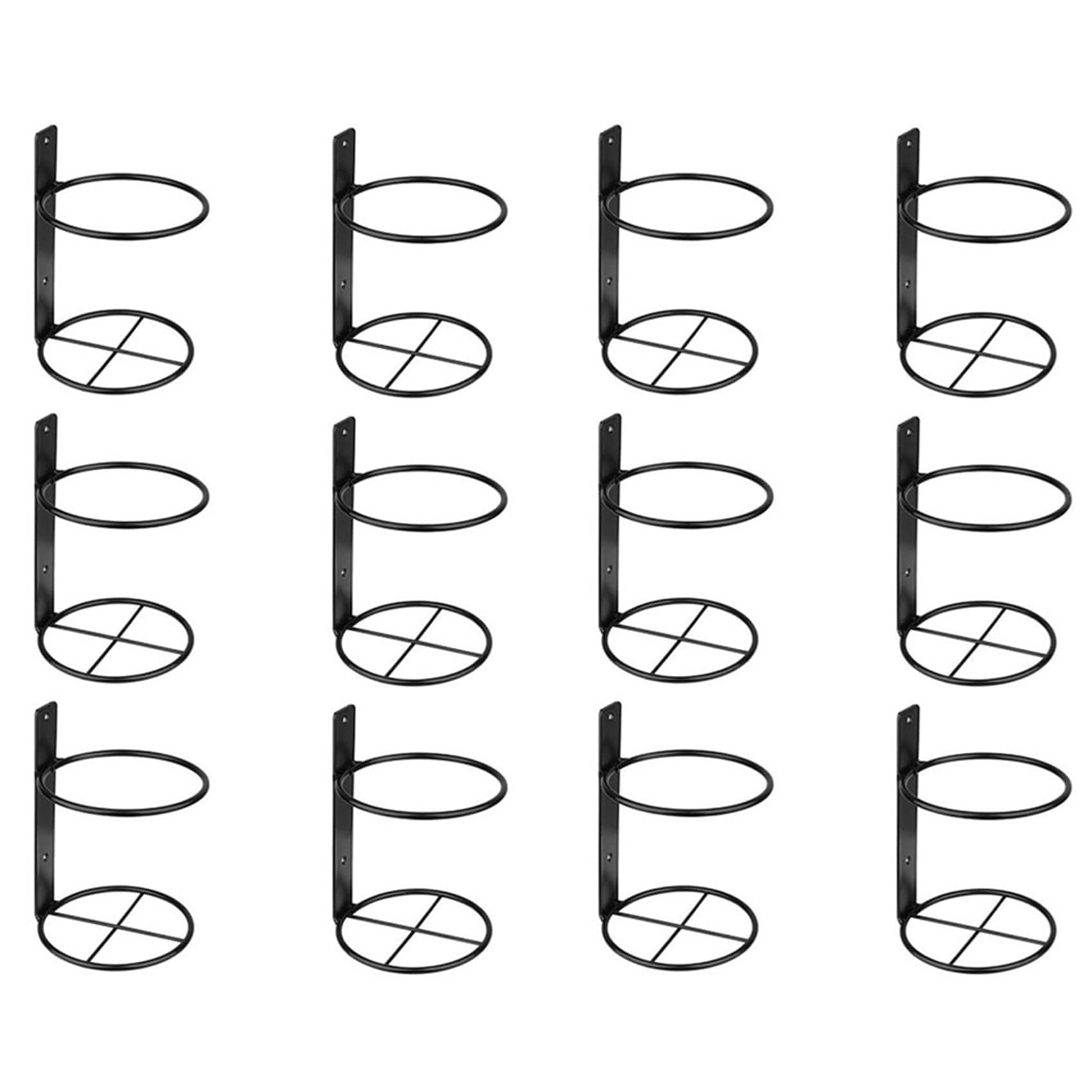 Hndhbfgrt Wine Wall Holder, 12 Pack Wall Mounted Wine Rack, Metal Wine Bottle Display Holder