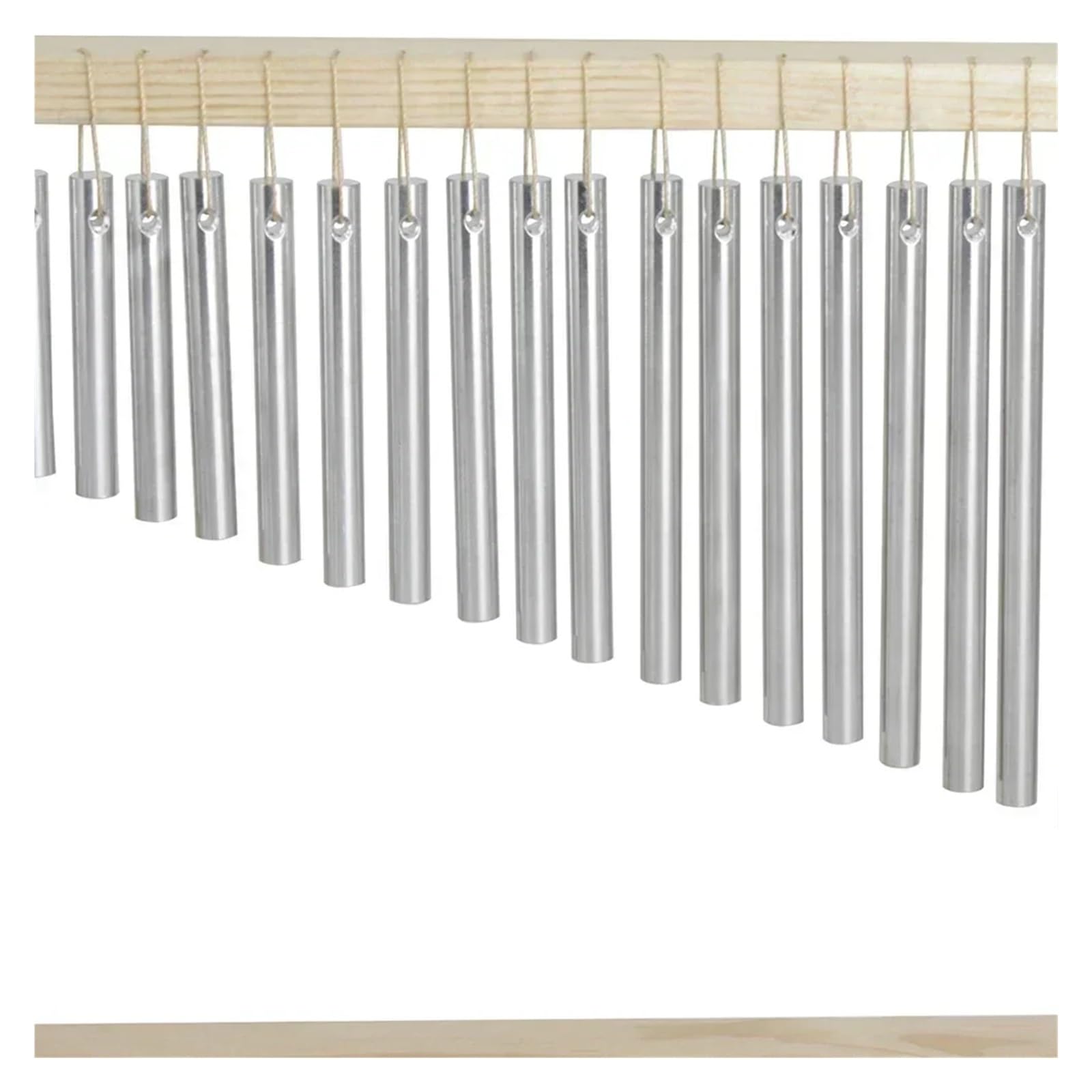 Carillón de Viento con Marco de Madera de pie, carillones de Viento de 20 Tonos con decoración de Instrumentos de percusión de Palo Campana del Viento Musical(Golden)