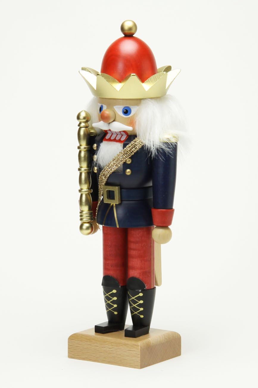 German Christmas Nutcracker King - 27,5 cm / 11 inch - Authentic German Erzgebirge Nutcrackers - Christian Ulbricht
