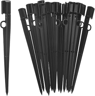 25-Pack Irrigation Drip Support Stakes, 200x18mm for 1/4 Inch Drip Tubing Plastic Drip Hose Stakes for Irrigation/Greenhouse, Securing Pegs Pipe Hose Holder