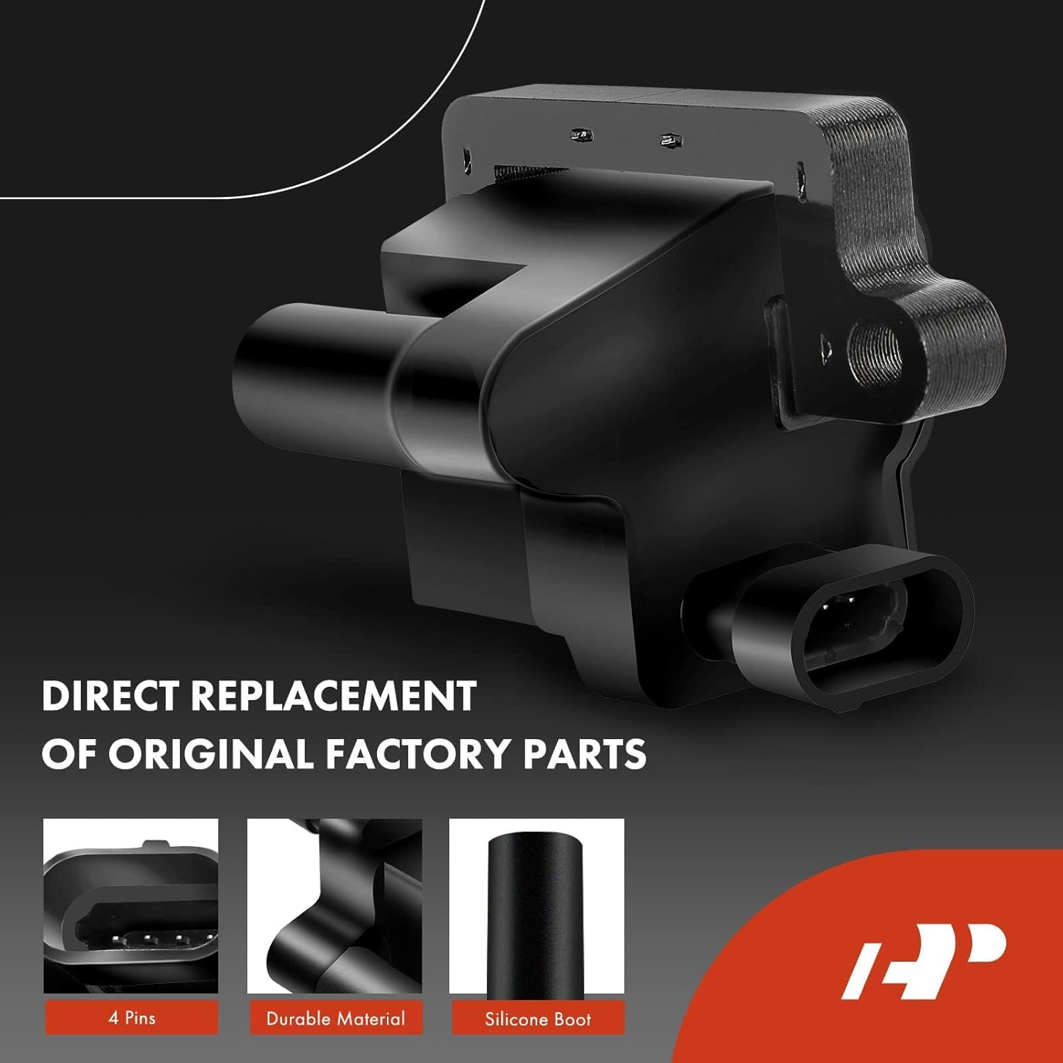 A-Premium Set of 8 Ignition Coil Pack and Iridium Spark Plugs Compatible with Chevrolet Silverado GMC Sierra Cadillac Escalade Hummer H2