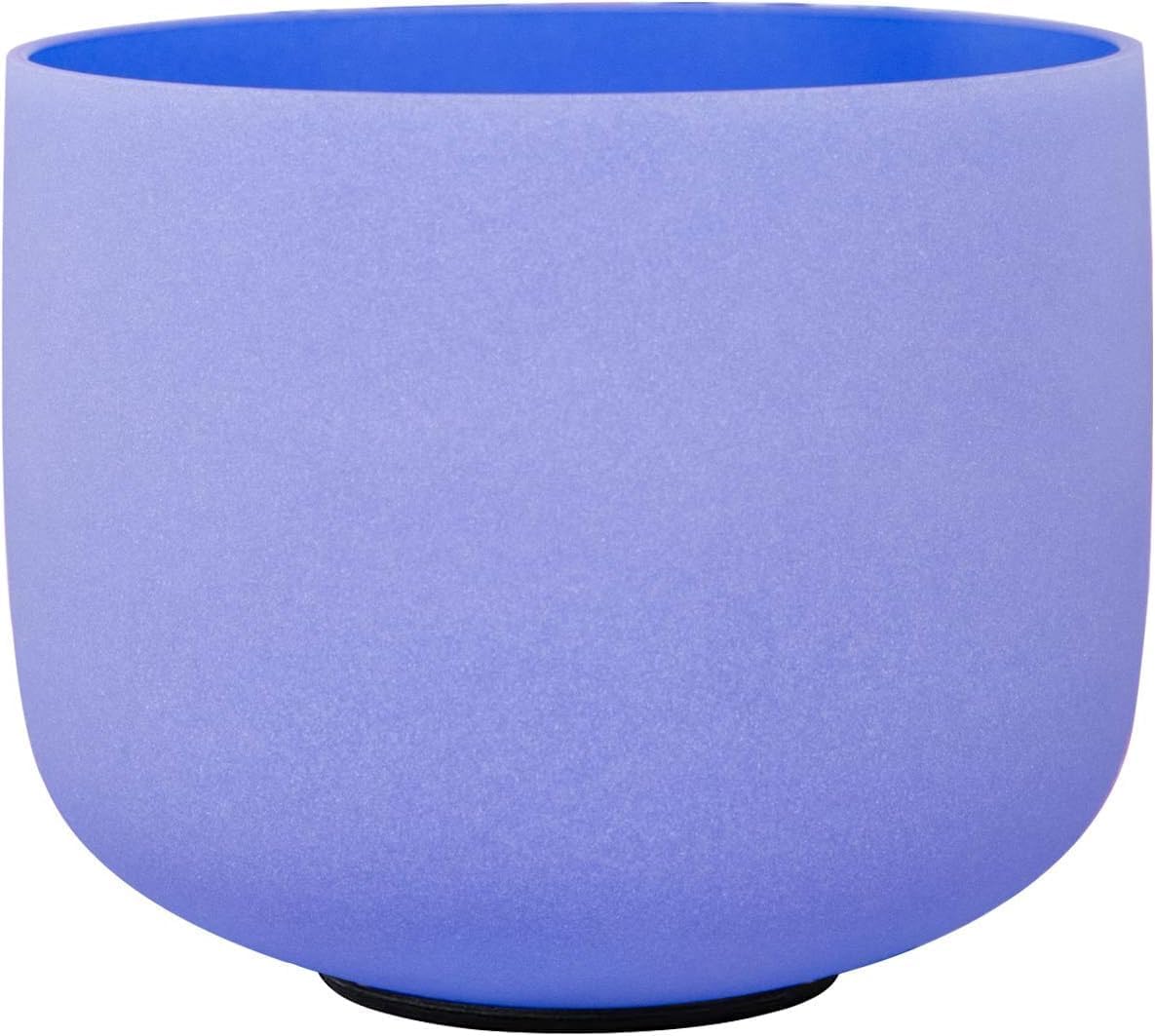 Blue Colored Frosted G Note Throat Chakra Quartz Crystal Singing Bowl 8 inch mallet and o-ring included