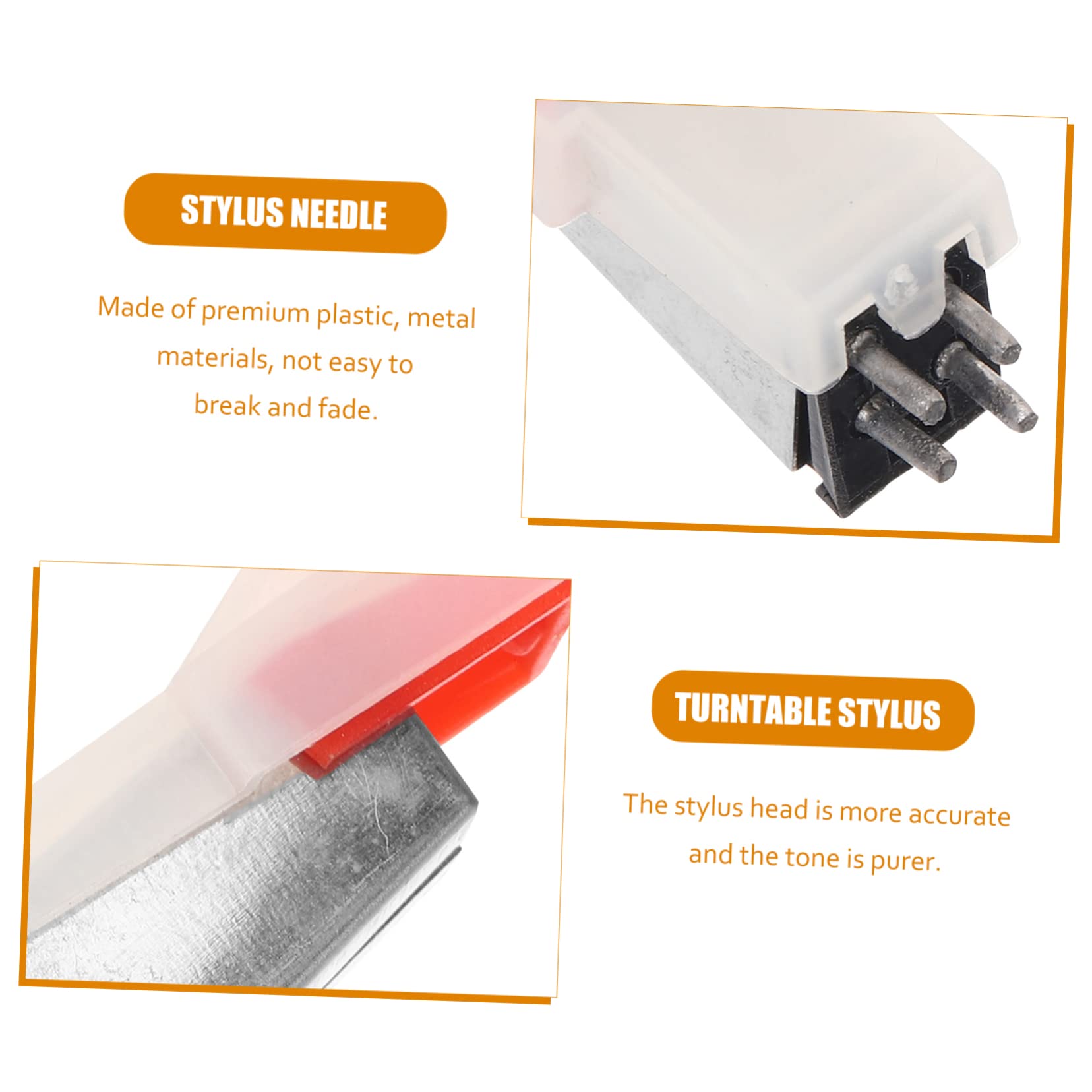 BESTonZON 4piezas Aguja De Repuesto Para Tocadiscos Stylus Gramófono De Precisión Compatible Vinilos Instalación Sencilla y Sonido Realista
