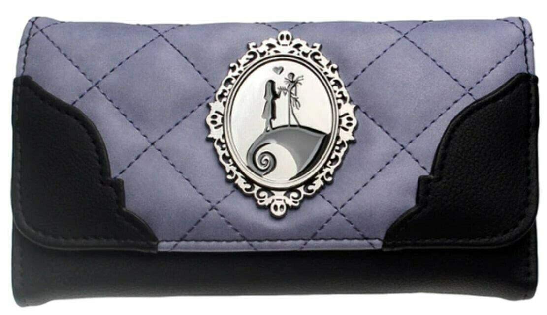 EC Trading Nightmare Before Christmas Jack & Sally Purple & Black Hand Purse Clutch Wallet