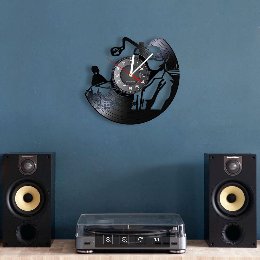 Timethink 12'' Dental Care Oral LED Vinyl Record Wall Clock with 7 Colors Changing Silent Non-Ticking for Dentist Clinic Hospital Office, Somatological Artwork Hanging Night Light Wall Clock Watch