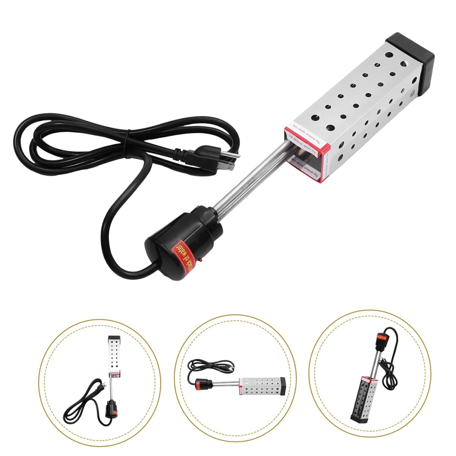 1500w Pool Water Heater Durable Immersion Heater for Bathtubs Inflatable Pools and Camping Reliable with Us Plug for Safe and Quick Heating