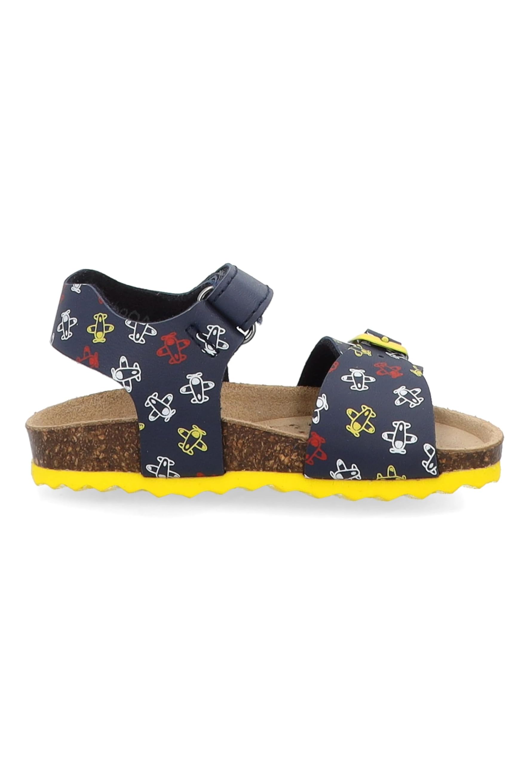 Geox B CHALKI Boy Sandal, Navy/Yellow, 27 EU