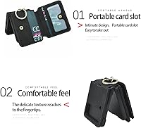 Vista 4 de Asuwish Funda para teléfono Samsung Galaxy Z Flip 4 5G 2022 con anillo para correa cruzada, cordón, soporte para tarjeta de crédito, accesorios