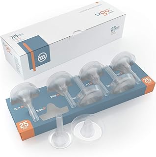 Ugo Sheath (x28) - 1 Month Supply of External Male Urinary Incontinence Catheter Condoms - Self Adhesive and Latex Free (Style: Pop-On/Diameter: 25mm)