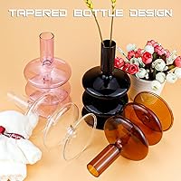 Vista 7 de Portavelas de vidrio transparente, portavelas cónico de vidrio, candelabros decorativos para mesa de comedor, centros de mesa, boda, iglesia