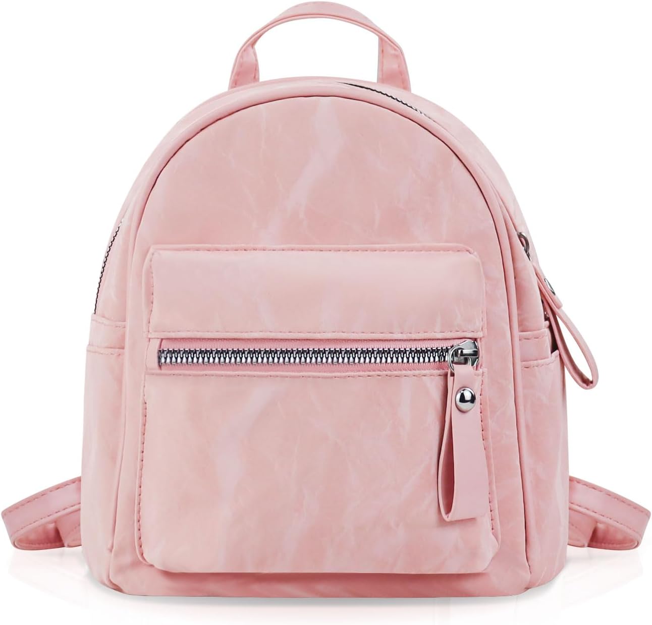 Mini Backpacks, PU Leather Ladies Backpack Small Backpack for Women, Cute Small Backpacks (pink)