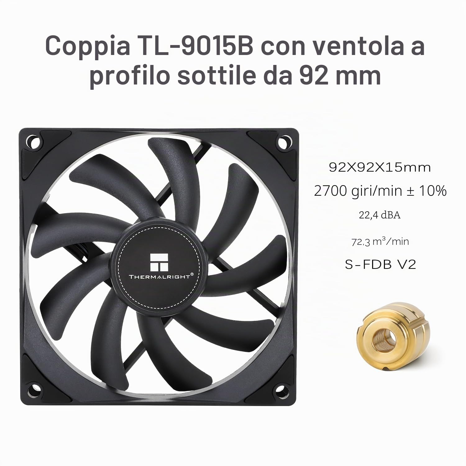 TR-Thermalright AXP90 X36 Black CPU-Kühler - 4 heatpipes, silenzioso 92 mm basso profilo ventilatore - 2 700 RPM, per AMD AM4/AM5, Intel LGA1851/1700/115x/1200, basso profilo ITX, PC, Kühler - Nero